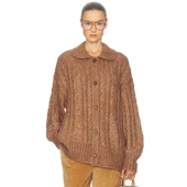 冬季 Helsa 保暖 棕色 静奢风老钱风REVOLVE小众新款 JESSIAH 开衫