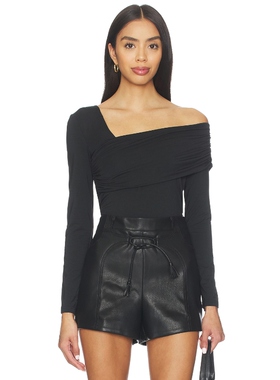 Karina Grimaldi ALEX 上装 黑色 y2k辣妹风REVOLVE小众新款