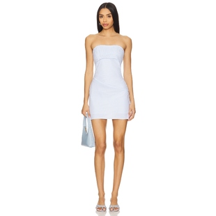 格格yu同款superdown 抹胸连衣裙美式性感风条纹礼服短裙REVOLVE