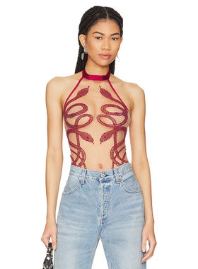 Thistle and Spire 紧身服刺绣蛇形内搭性感连体衣REVOLVE新品