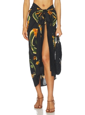 Agua by Agua Bendita LAVANDA CORDILLERA 沙滩巾 黑色REVOLVE小