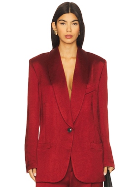 Smythe Shawl Collar Oversized Blazer 红色 老钱风REVOLVE小众