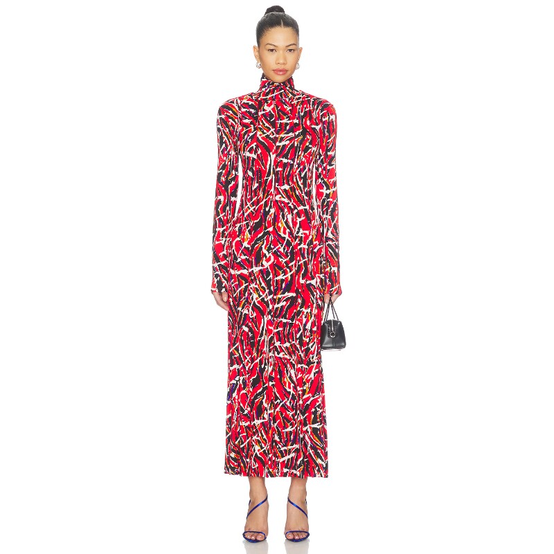Proenza Schouler White Label红色连衣裙长裙早秋新品REVOLVE