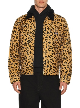 WACKO MARIA x Dickies Leopard Work Jacket 棕色REVOLVE小众新