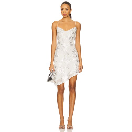 [秋冬新品]House of Harlow 1960 FAYE 连衣裙 金属银色REVOLVE小