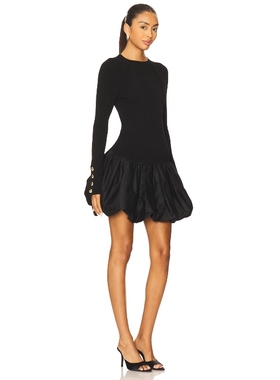 [冬季新品]Aje MOONLIGHT 针织连衣裙 黑色REVOLVE小众