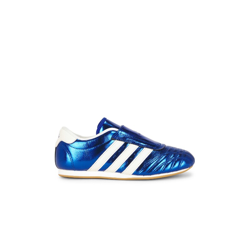 adidas Originals蓝色皮革运动鞋魔术贴休闲球鞋早秋新品REVOLVE