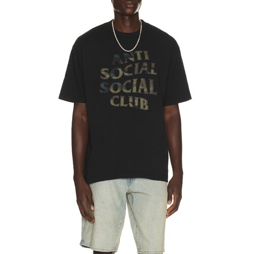 Anti Social Social Club黑色早秋新品上衣宽松T恤REVOLVE