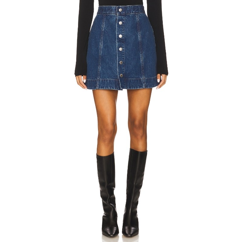 [冬季新品]AG Jeans EVIE 半身裙 蓝色REVOLVE小众,女装/女士精品,半身裙,淘宝优惠券,粉丝福利购,淘宝优惠卷