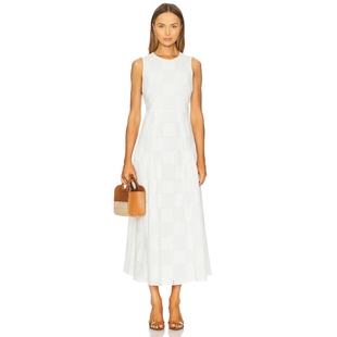 Oak 白色REVOLVE小众新款 MARCA 长裙 ROSE Ivy