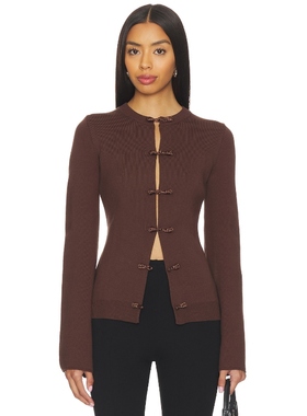 SAU LEE CLOVER 毛衣 棕色REVOLVE小众新款