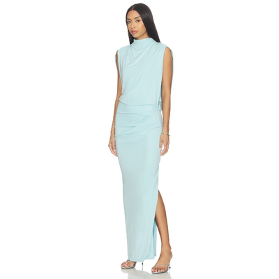 SIMKHAI VALE DRAPED JERSEY MIDI 连衣裙 26春夏新品 revolve小