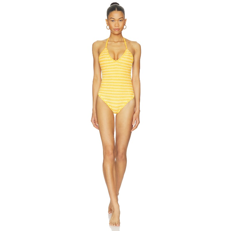 SIMKHAI KAROLINE CROCHET 一件式吊带泳装 26早秋新品 revolve小