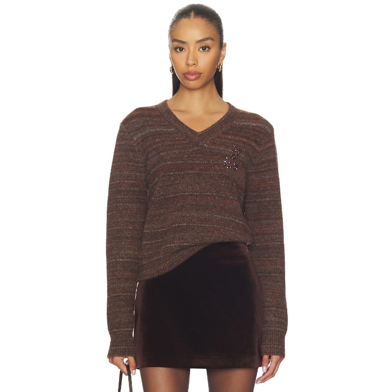 ASTR the Label DASIA 毛衣 棕色小众新款