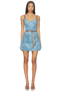 Alexis 裙子 蓝色revolve小众新款