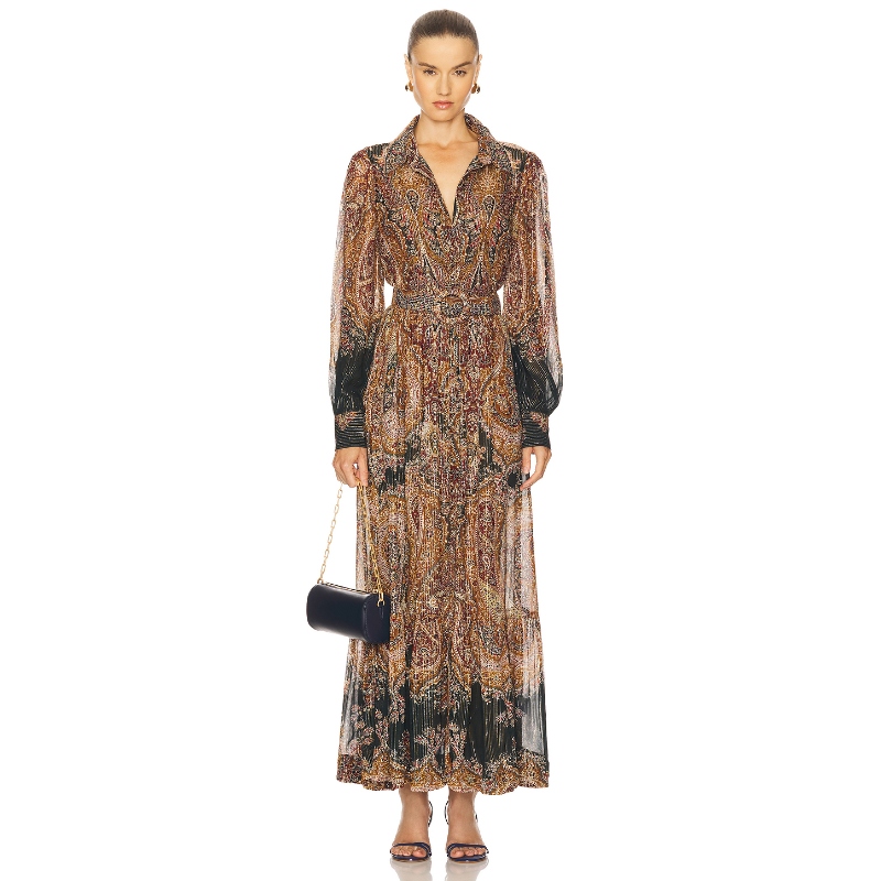 HEMANT AND NANDITA DRESS 长裙 Rust,NavyREVOLVE小众新款