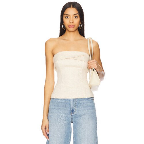 [秋冬新品]ALL THE WAYS JOSEFINA 上衣奶油色辣妹风REVOLVE