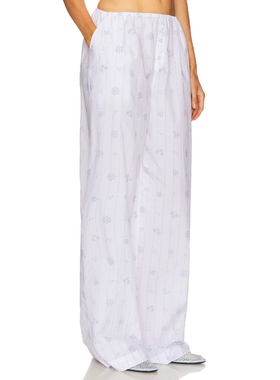 [冬季新品] Helsa条纹植物印花碎花印花长裤静奢风REVOLVE