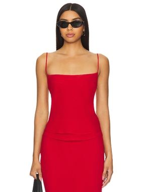 Lovers and Friends MISCHA 上装 红色REVOLVE小众新款