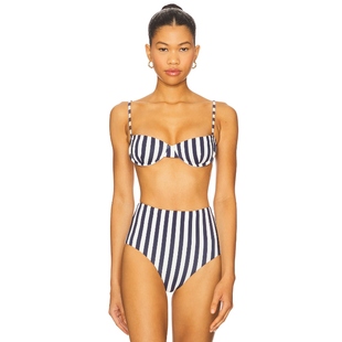 Anemos BALCONETTE 钢圈比基尼上装 藏青色 y2k辣妹风 REVOLVE小