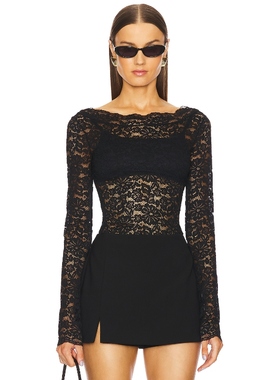 L'Academie HOLLIS 上装 黑色 y2k辣妹风REVOLVE小众新款