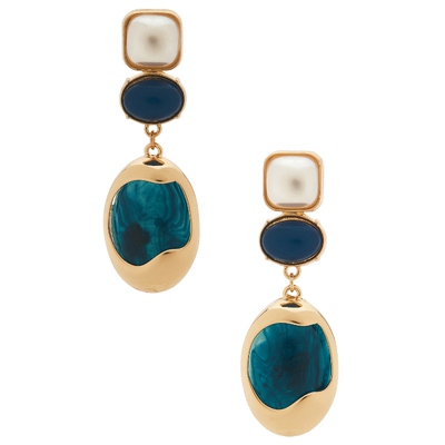 8 Other Reasons DOLORIS 垂褶耳饰 青色REVOLVE小众新款