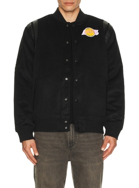 Mitchell & Ness NBA 学院风夹克 黑色REVOLVE小众新款