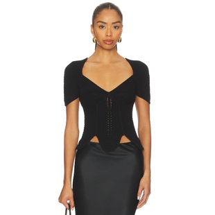 Gaia 性感REVOLVE小众新款 ELIZA 黑色 上装 Cult