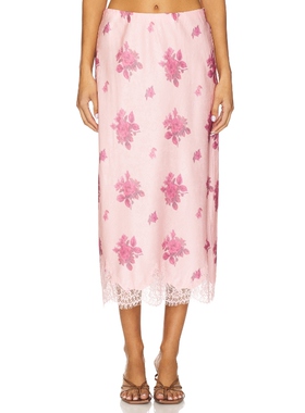 [春季新品]LoveShackFancy MALINA 半身裙 粉色REVOLVE小众