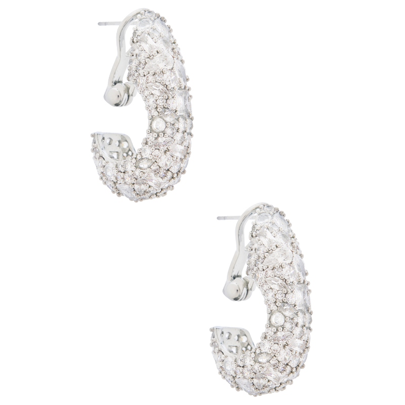 Jennifer Behr ETTA 耳饰 金属银色 REVOLVE小众新款