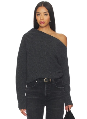 [冬季新品]Brochu Walker HART 露肩套衫 深灰色REVOLVE小众