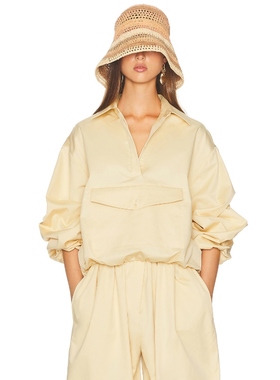 [新品]Helsa 夹克黄色冲锋卫衣休闲宽松运动风上衣REVOLVE小众