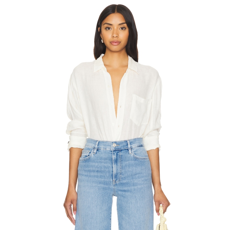 Citizens of Humanity Kayla Shrunken Shirt 象牙白REVOLVE小众