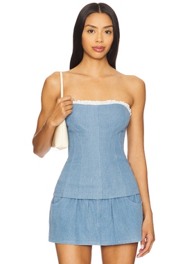 Lovers and Friends 上装 蓝色 y2k辣妹风REVOLVE小众