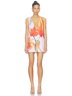 TRUMPET NECK Muma revolve小众新款 ORANGE 裙子 World