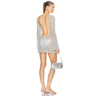 金属银色REVOLVE小众新款 Bond 裙子 SAIGE Eye