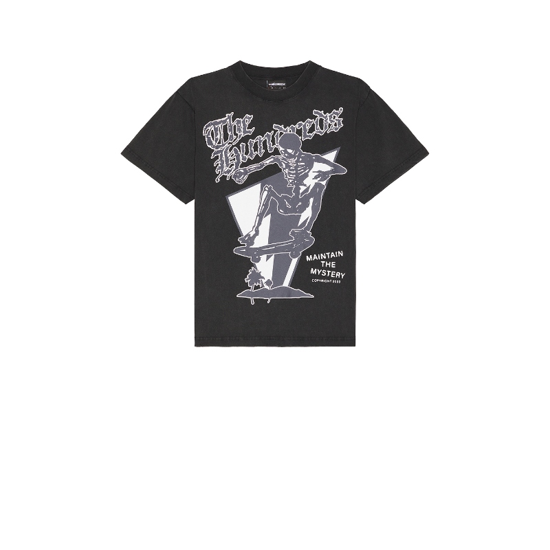 The Hundreds SKULL MOUNTAIN 夏季T恤 黑色REVOLVE小众新款