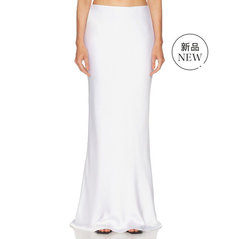 [夏季新品]Norma Kamali 诺玛卡玛丽半身裙白色REVOLVE小众