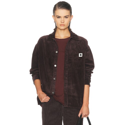 Carhartt WIP深棕色夹克翻领单排扣通勤风秋冬新品外套REVOLVE