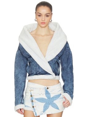 Masha Popova BATHROBE VORTEX 夹克 蓝色 美式休闲风REVOLVE小众