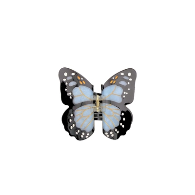 Solar Eclipse Hand-painted Monarch Butterfly Claw Hair Clip