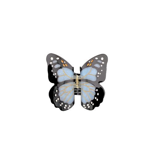 Solar Eclipse Hand-painted Monarch Butterfly Claw Hair Clip