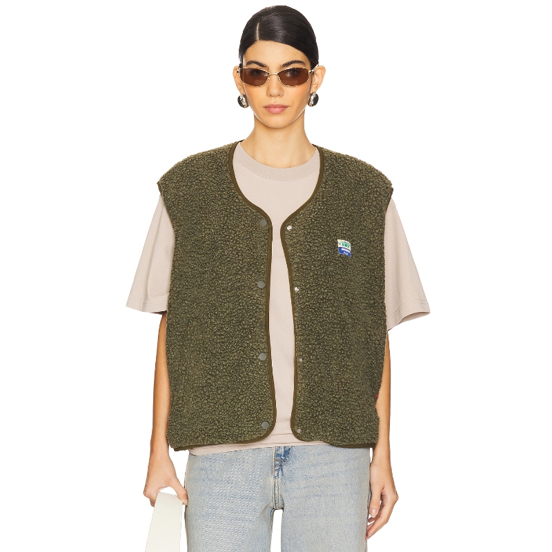 American Vintage 羊羔绒保暖马甲背心外套REVOLVE小众冬季新款