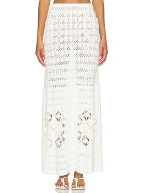 Tularosa JAGGER 针织半身裙 白色REVOLVE小众新款