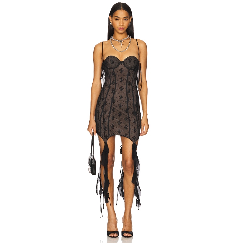 Aniye Records Kala Guepiere Dress 黑色REVOLVE小众新款