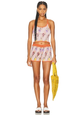 Akoia Swim Ariya Batik Short Set Beige,Rust 美式休闲风REVOLV