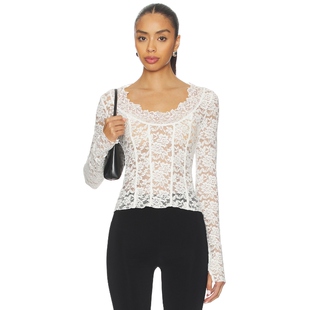 People ALL NIGHT 款 Free 长袖 象牙白revolve小众新款 海外直邮