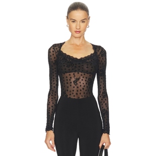 紧身服黑色基础内搭修身 People Free 连体衣REVOLVE 海外直邮