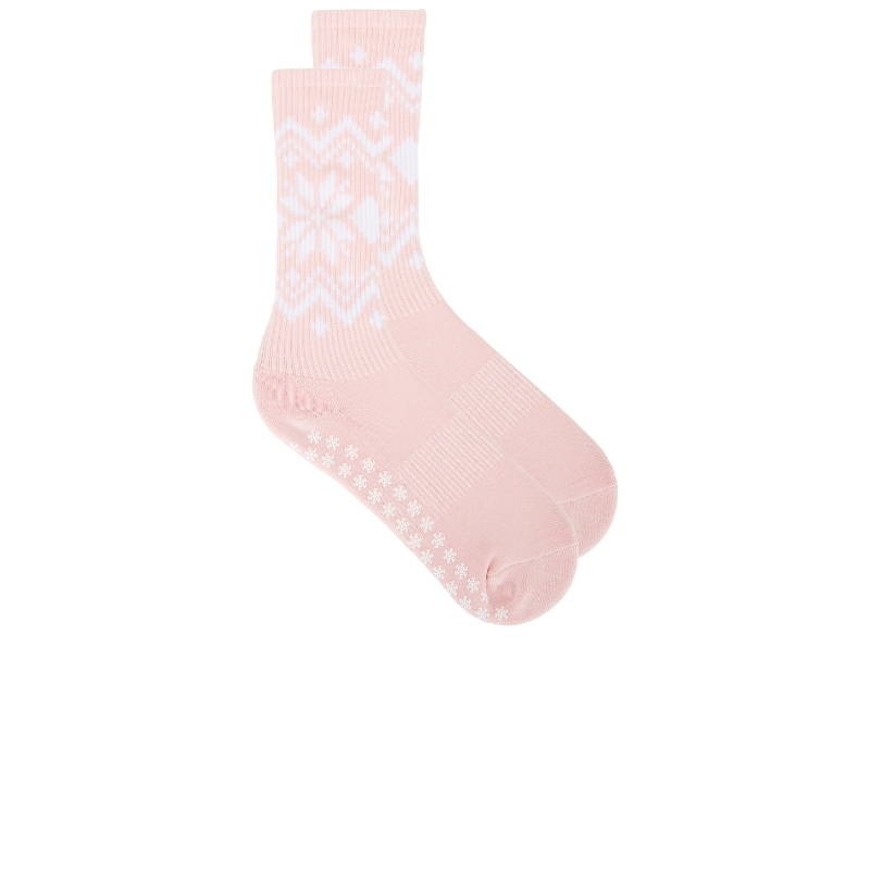 WellBeing + BeingWell FAIR ISLE GRIP SOCK 短袜 粉色REVOLVE小