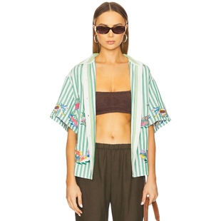 FREE 基础 Free 绿色 衬衫 BIRD THE People 海外直邮